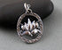 Sterling Silver Artisan Lotus Circle of Life Charm -- SS/CH2/CR99